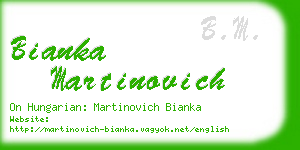 bianka martinovich business card